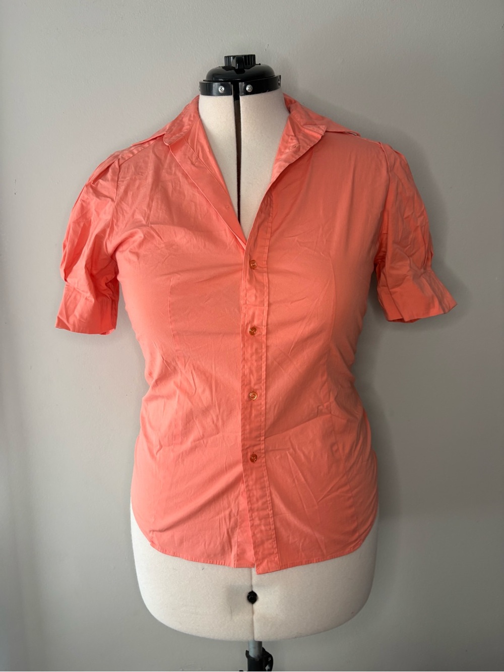 Ralph Lauren Coral Short-Sleeve Button-Down Shirt